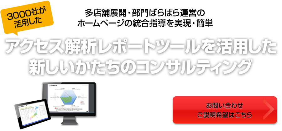 わずか5分で改善につながるアクセス分析レポートを生成。