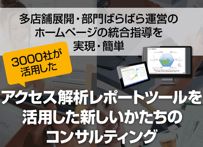 アクセス解析レポートツールを活用した新しいかたちのコンサルティング